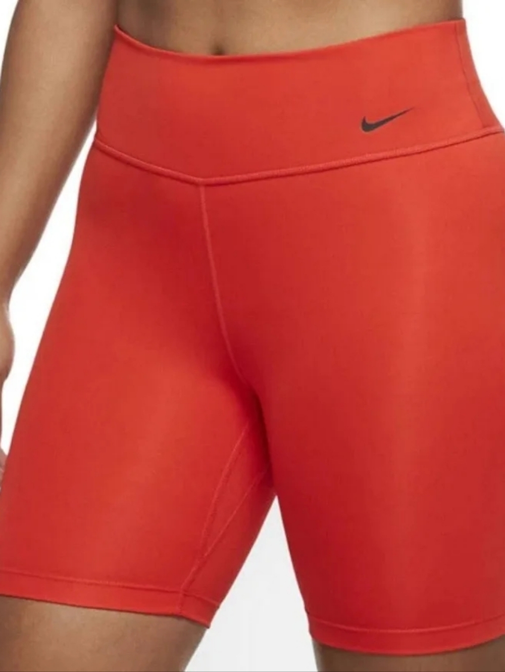 Nike Women's Deep Red Bike Shorts with Swoosh